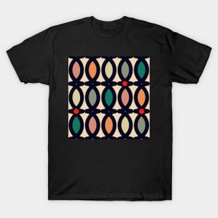 Abstract pattern in autumn tones with red accents T-Shirt